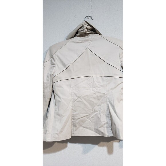 Alice + Olivia 'Stephan' Stretch Cotton & Leather Jacket Size S - Picture 6 of 16
